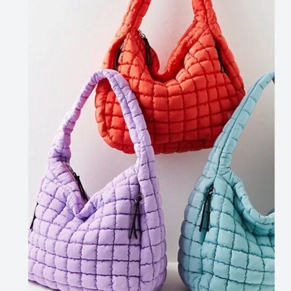 Free People FP Movement Quilted Carryall Bag Sky Blue 💙  Factory Sealed - Picture 6 of 8